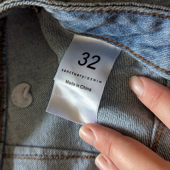 Sanctuary Denim Wide Leg Blue Jeans, 32 - Picture 4 of 7